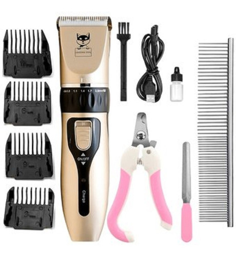 Kit Maquina Profesional De Cortar Pelo Mascotas Inalambrico 