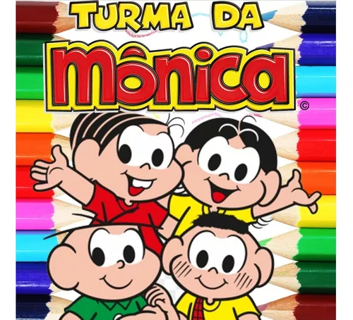 desenho pintar turma da monica  Monica para colorir, Desenho da monica,  Turma da monica colorir