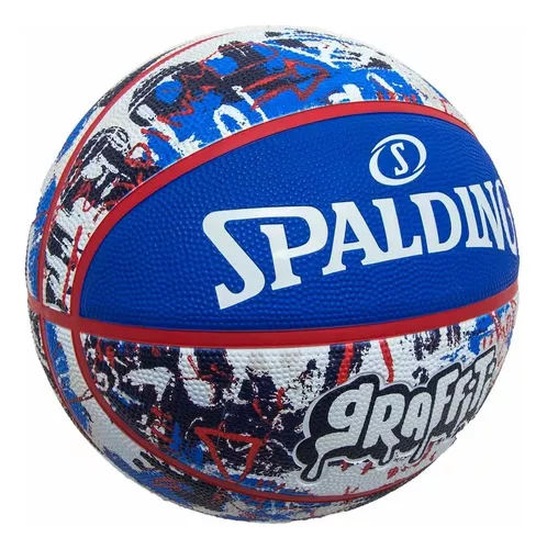 Basquete Spalding Graffiti Tam 7 Azul e Branca 