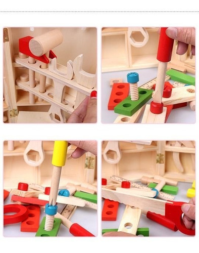 Caja De Herramientas Madera Juguete Didáctico Montessori Caja De Herramientas Madera Juguete Didáctico Montessori