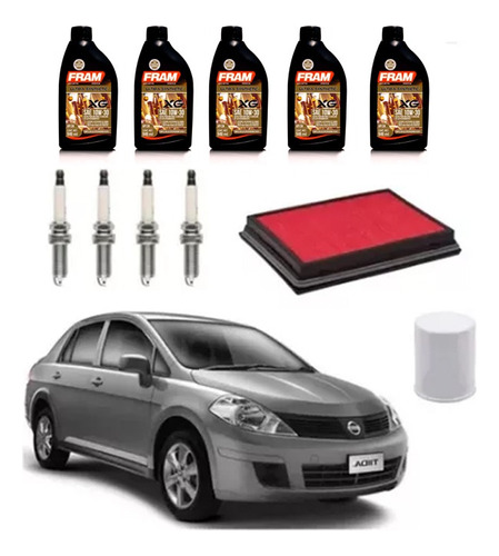 Kit Afinacion Nissan Tiida 1.8 Aceite 10w30 I