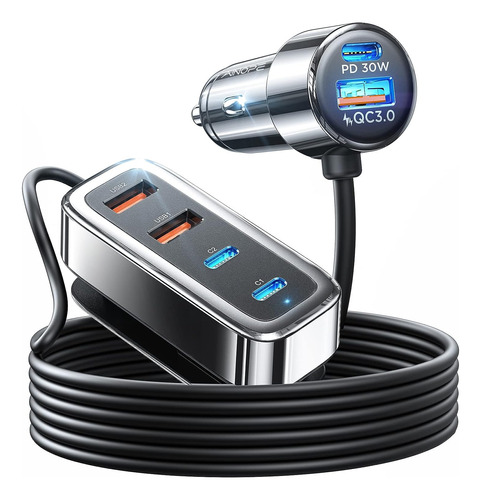 Cargador De Coche Ainope Usb C De 90 W, 6 Puertos, iPhone 15