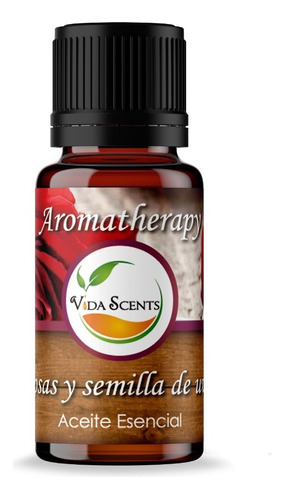 Aceite Esencial Rosas & Semilla Uva 10ml 100% Puro Y Natural