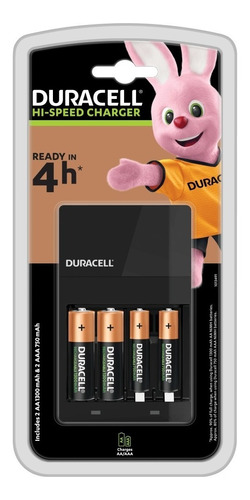 Cargador Duracell Con 4 Baterias Recargables Aa Original