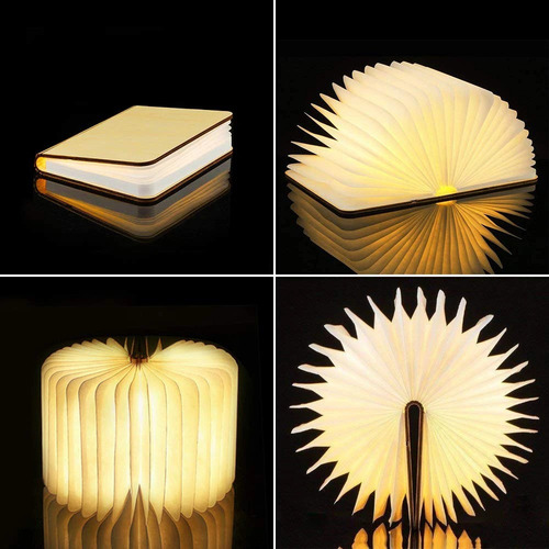 A Lámpara De Noche Plegable Con Luz Led De 5 Colores