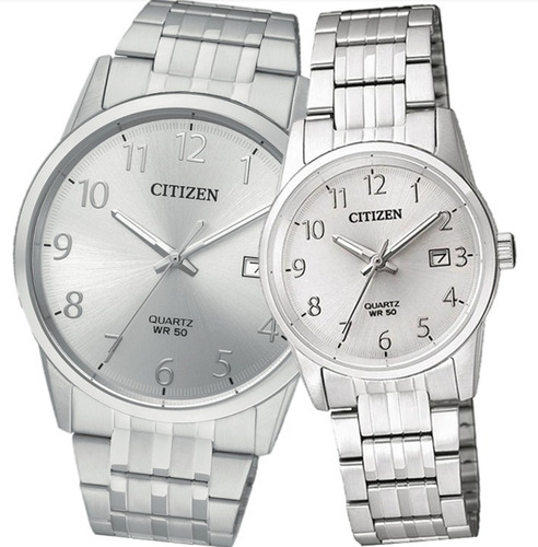 Reloj Pareja Citizen Fechador Personalizado Grabado Gratis