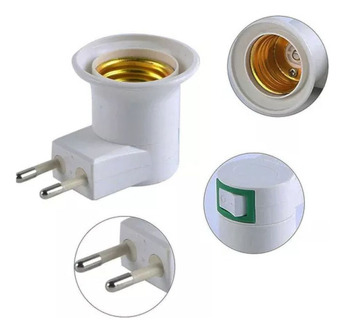 Socket Adaptador Enchufe Interruptor De Encendido Y Apagado