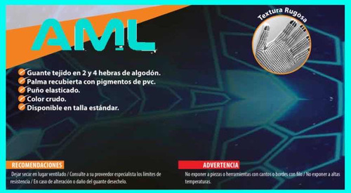 Guante Pigmentado De Trabajo 2 Hebras X12unidades Talla Unic