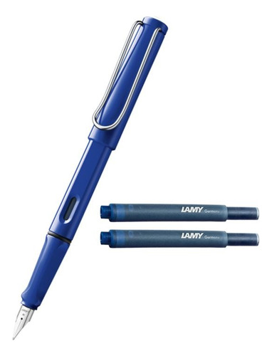 Pluma Lamy Safari Azul Plumin F - Fino Taz Store214