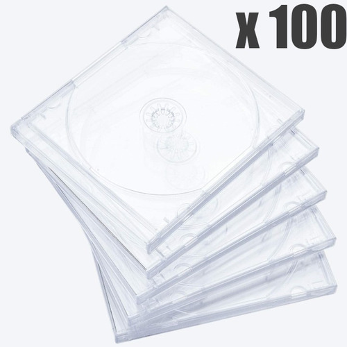 Estuche Acrílico Para Cd/dvd X 100u Espesor 10.4 Mm 