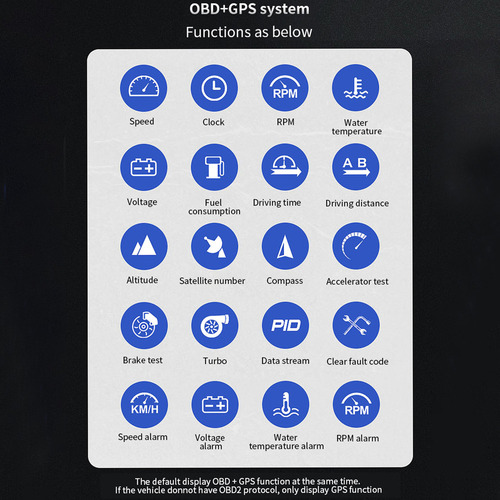A Código De Conducción Hud Display Obd Head Up Car Overspeed