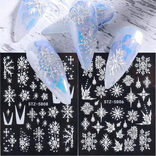 ~? Doneace Christmas Nail Art Stickers Decals 5d Embossed Sn