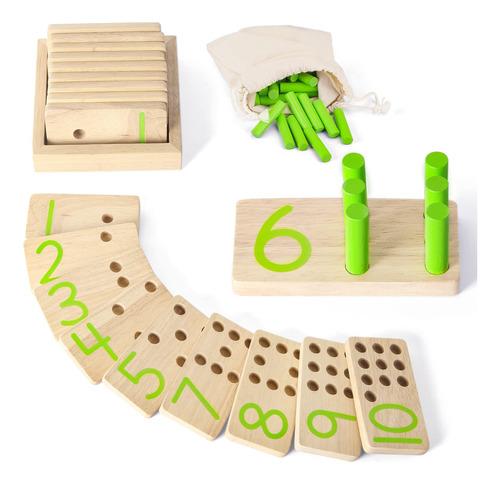 Dinorun Montessori Toys, Tablero De Clavijas, Juguetes De M.