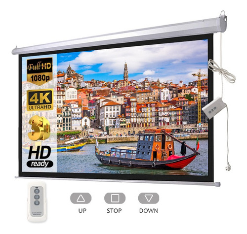 Telon Electrico Con Control Remoto 200 X 150 Cm Proyector