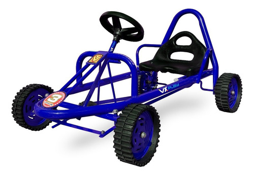 Karting Infantil A Pedal Rueda Metal Y Goma Reforzado Color Azul