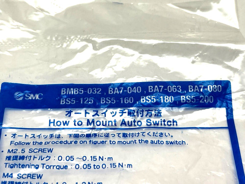 Smc Bmb5-032 Auto Switch Bracket Lot Of 2 Zzz