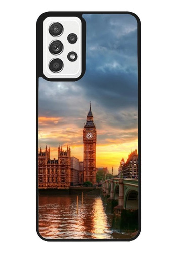 Funda Protector Para Samsung Londres Atardecer Paisaje Reloj