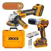 Comprar Combo Taladro Percutor Brushless 20v + Amoladadora 20v Ingco