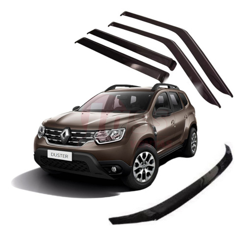 Deflector Renault Duster 2022 Completo X5 Oriyinall Capot Ve