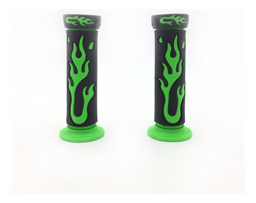 -7 8  0.866 In Flame Gel Manillar Grips Verde Para Atv