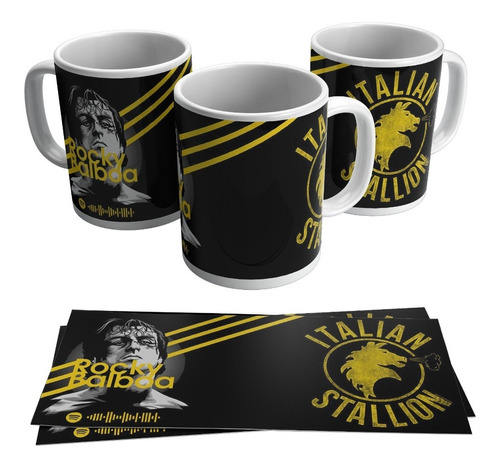 Rocky Balboa Stallone Mug Vasos Pocillos Tinteros Película 