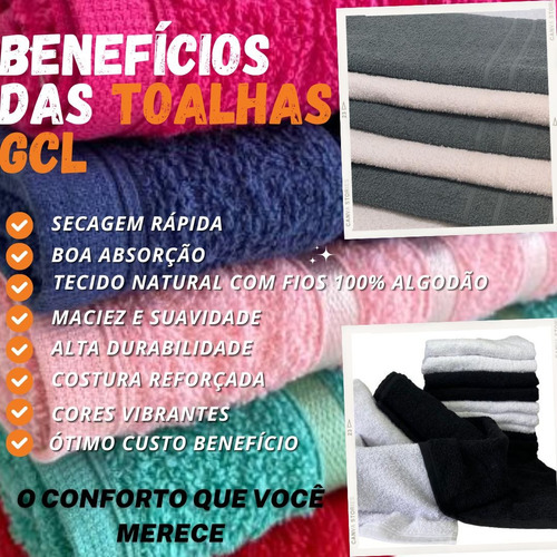 Jogo 5 Toalhas 100% Algodão (2 Banho 2 Rosto 1 Tapete) Macia