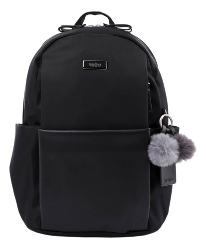 Mochila Para Mujer Con Porta Laptop Adelaide Totto Color Negro