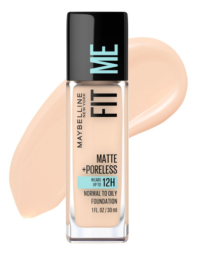 Maybelline Fit Me - Base De Maquillaje Líquida, Mate + Ant.