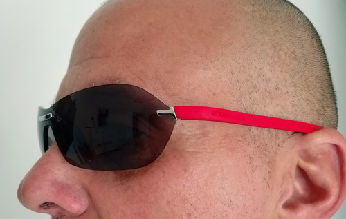 Lentes Tag Heuer Squadra Curve Inmaculados Espejo Gris Oscuro Titanio Rojo (Usado)