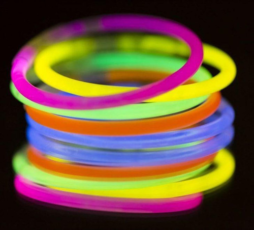 Pulseiras Neon Kit 100 Festa Tubo Balada Formatura Fluorescente Led
