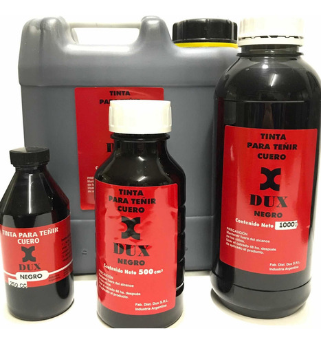 Tinta Dux Para Teñir Cueros 1000cc. Negro