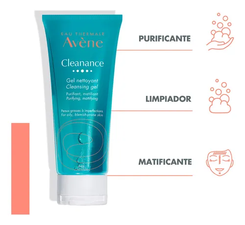 Avène Cleanance Gel Limpiador Purificador Piel Grasa 200ml Momento de aplicación Día Noche