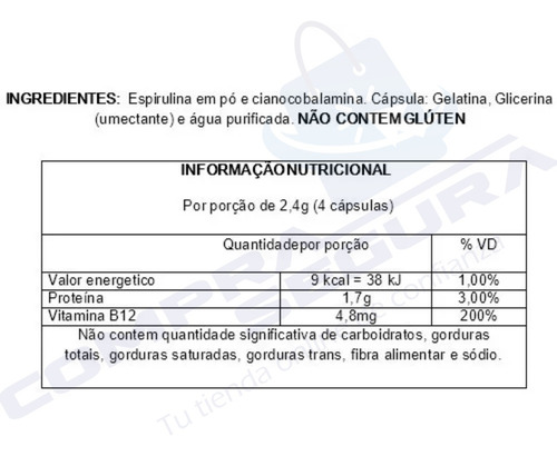 Imagen 7 de 10 de Spirulina Espirulina Adelgazante 500mg