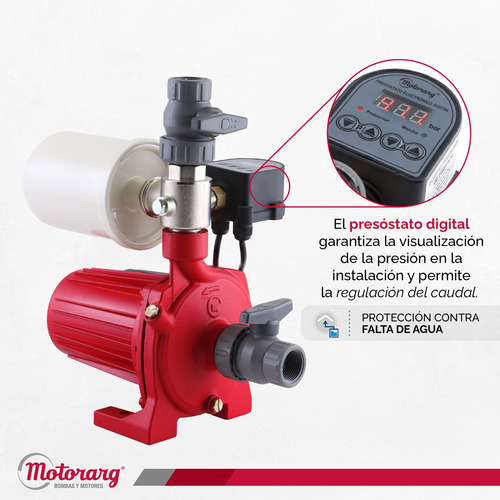 Imagen 5 de 12 de Bomba Agua Presurizadora Motorarg - Tip Pres 30 1.74 Hp