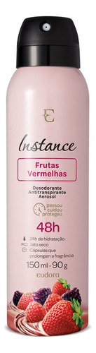 Desodorante Antitranspirante Aerossol Instance Frutas Vermel Fragrância Perfumado