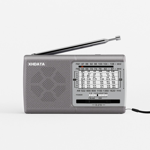 Radio De Onda Corta Dsp Portátil Xhdata D-219 Sliver Fm/am/s