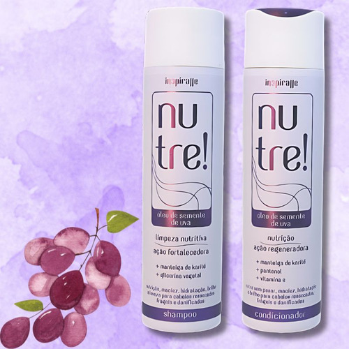 Shampoo Condicionador Nutre Óleo Semente Uva Inspiralle250ml