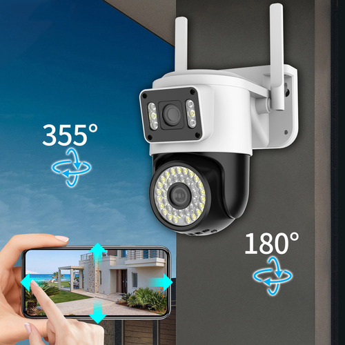 Jk Cámara De Seguridad Wifi Dual 1080p 2mp Cámara Dual