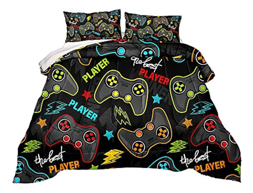  Home Gaming Comforter Para Niños Adolescentes, Juego 