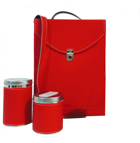 Solo Morral Porta Termo Rojo Yerbera Y Azucarera 