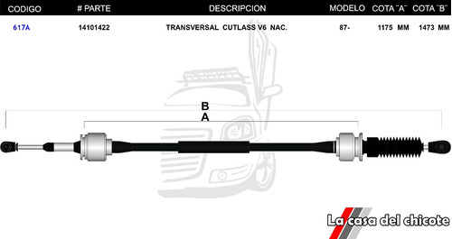 Chicote Transversal Cutlass Nac Mod. 87