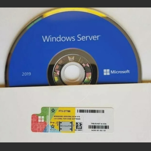 Licencia Windows Server 2019 Standard Oem Coa 16 Core 2vm