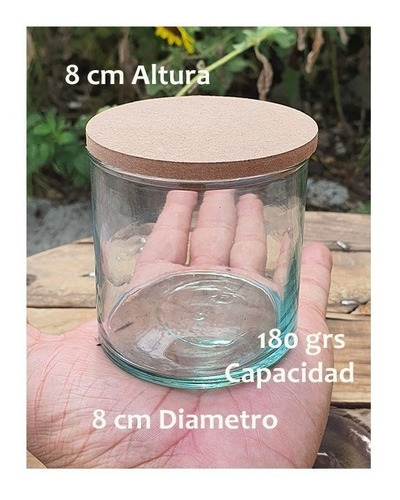 Imagen 6 de 7 de Frascos / Cilindro 8x8cm Para Velas C/ Tapa Mdf Paq 100 Pz