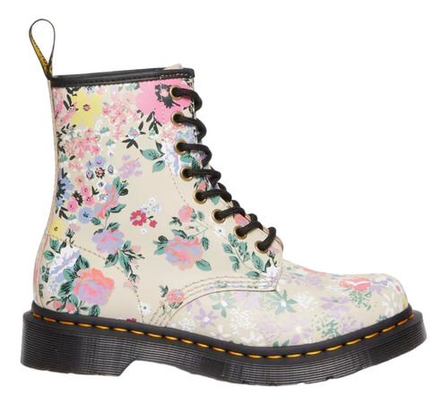 Dr. Martens Botas Con Estampado Floral Beige 1460 Para Mujer