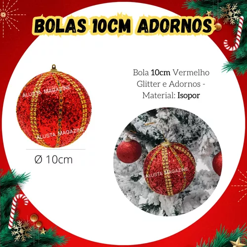 Kit Bolas De Natal Vermelho 2 Unidades 6cm - Bom Preço Magazine