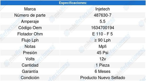 Modulo Bomba Combustible Ml350 6cil 3.7l 03-05 8168524