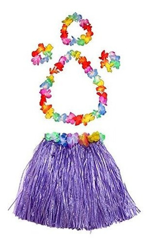 Accesorios De Disfraz Hawaiano Traje De Flor Purpura