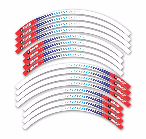 Adesivo Friso Refletivo Roda Trilha Compatível Bmw Mtfri05