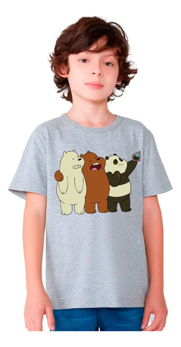 Remeras Camisetas Para Niños Osos Escandalosos We Bare Bears