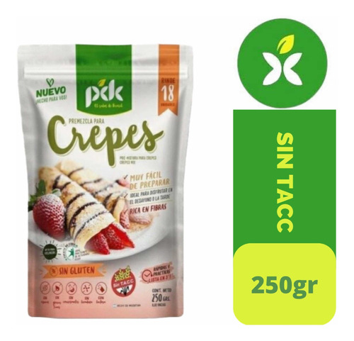 Premezcla Para Crepes Pdk Sin Tacc Y Sin Azúcar X 250 Grs.